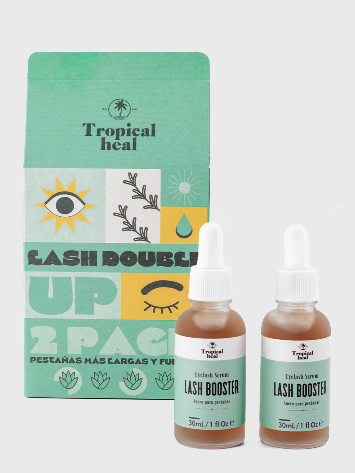 Serum alargador de pestañas y cejas 2 pack