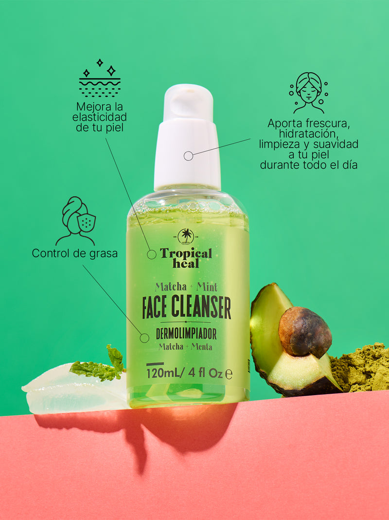 Dermolimpiador facial con matcha y menta para todo tipo de piel