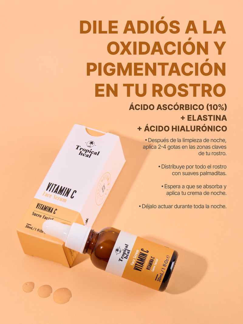 Serum con Vitamina C al 10% antioxidante para piel normal a seca